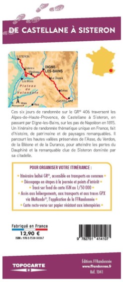 Topo carte de la route Napoléon